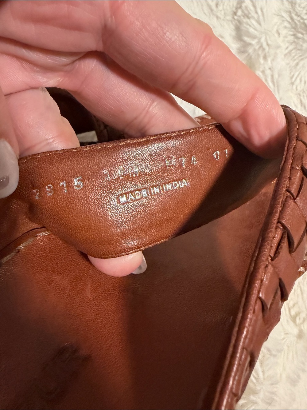 Robert Zur Woven Leather Thong Sandals - Brown Sz 10 - Picture 7 of 8